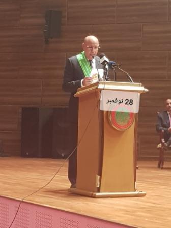 غزواني أثناء خطاب التوشيح