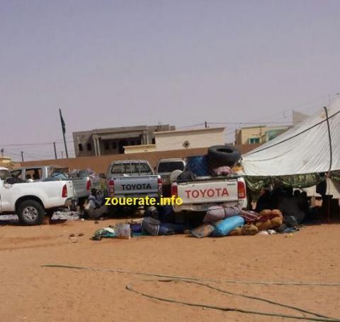 سيارات منقبين عن الذهب اثناء احتجازهم لدى الدرك نهاية سبتمبر الماضي