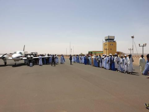 جماهير المترشحين حضرت لإستقبالهما في المطار