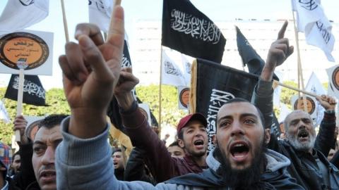 مظاهرة سابقة لحزب التحرير في تونس